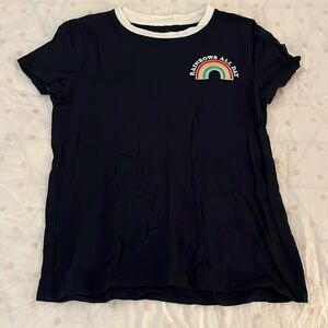Abercrombie Kids Navy Rainbow Design Shirt size 11-12